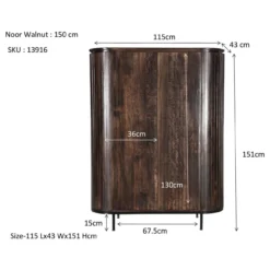 Wandkast Nairo walnut