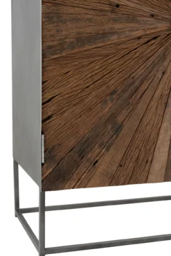 Wandkast Shanil 2 deuren bruin/grijs