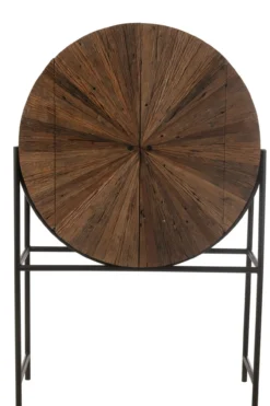 Wandkast Shanil Rond bruin/zwart