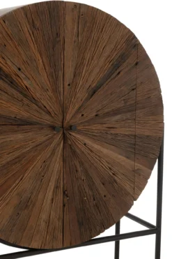 Wandkast Shanil Rond bruin/zwart