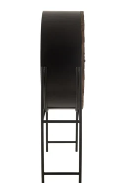 Wandkast Shanil Rond bruin/zwart