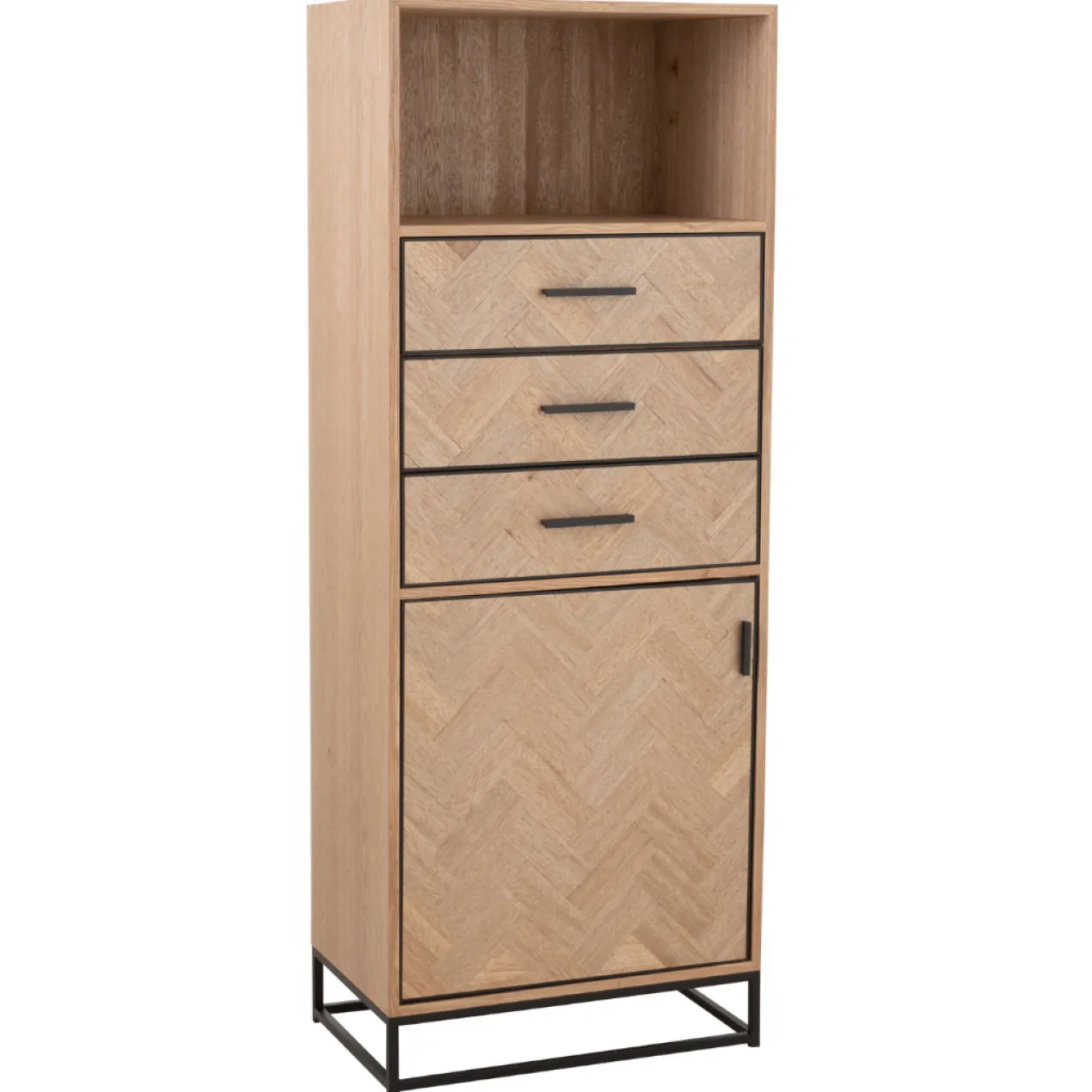 Wandkast Zigzag hout/metaal Naturel
