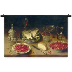 Wandkleed Stilleven eten en drinken 210 x 150 cm