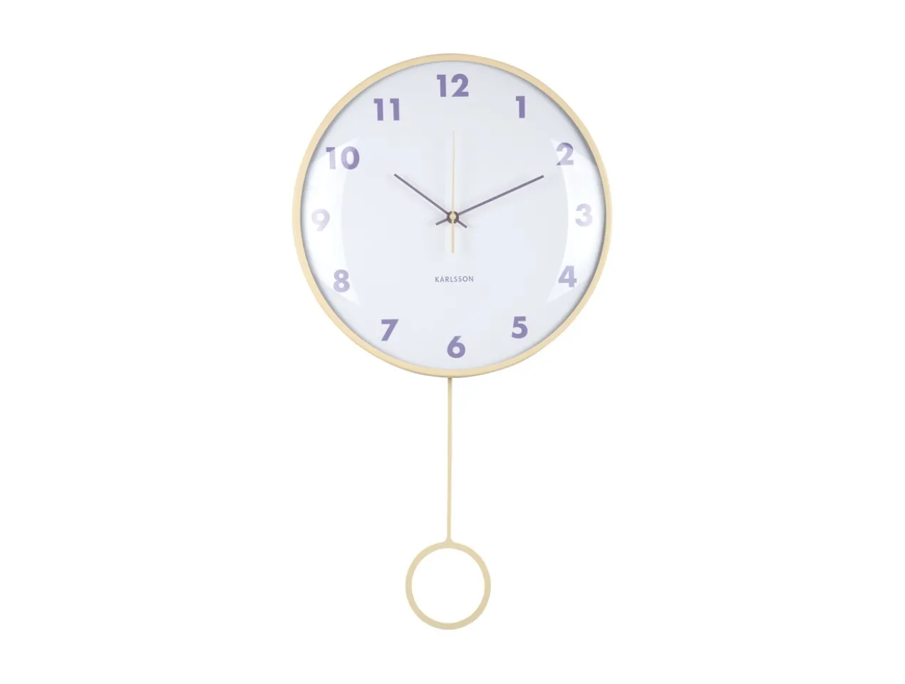 Wandklok Cheeky Dome - Zachtgeel