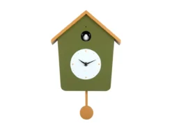 Wandklok Cuckoo Light - Legergroen & okergeel