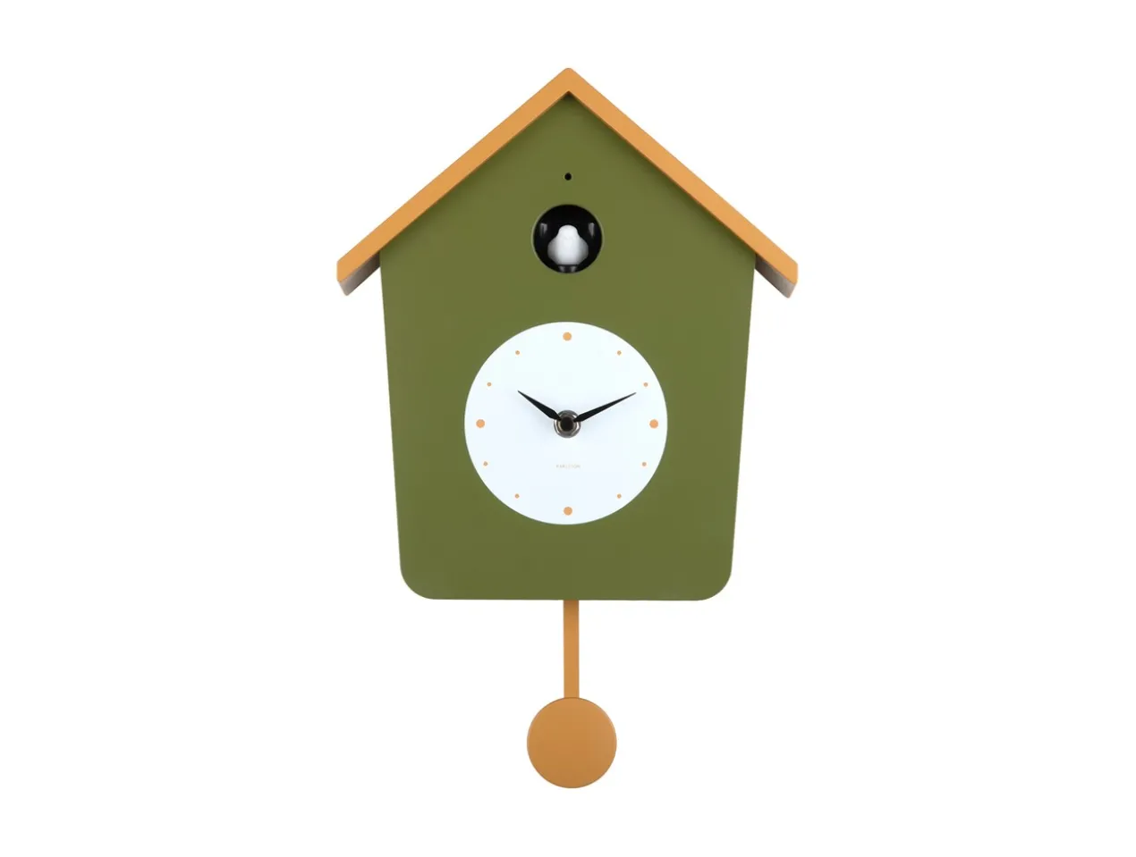 Wandklok Cuckoo Light - Legergroen & okergeel