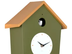 Wandklok Cuckoo Light - Legergroen & okergeel