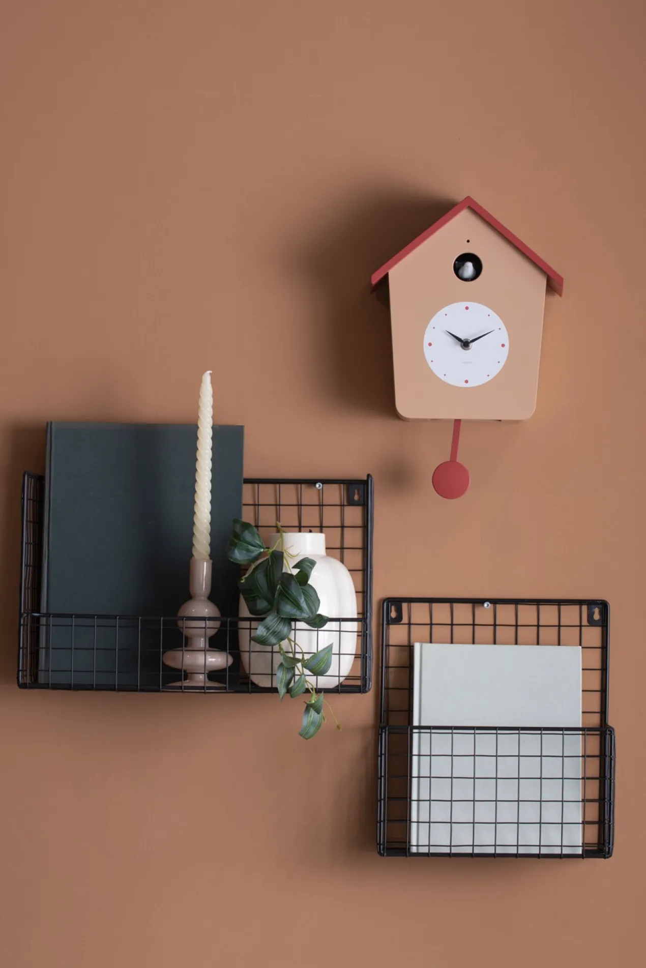 Wandklok Cuckoo Light - Mistigblauw & Legergroen
