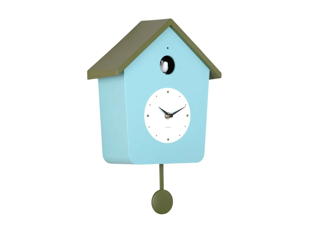 Wandklok Cuckoo Light - Mistigblauw & Legergroen
