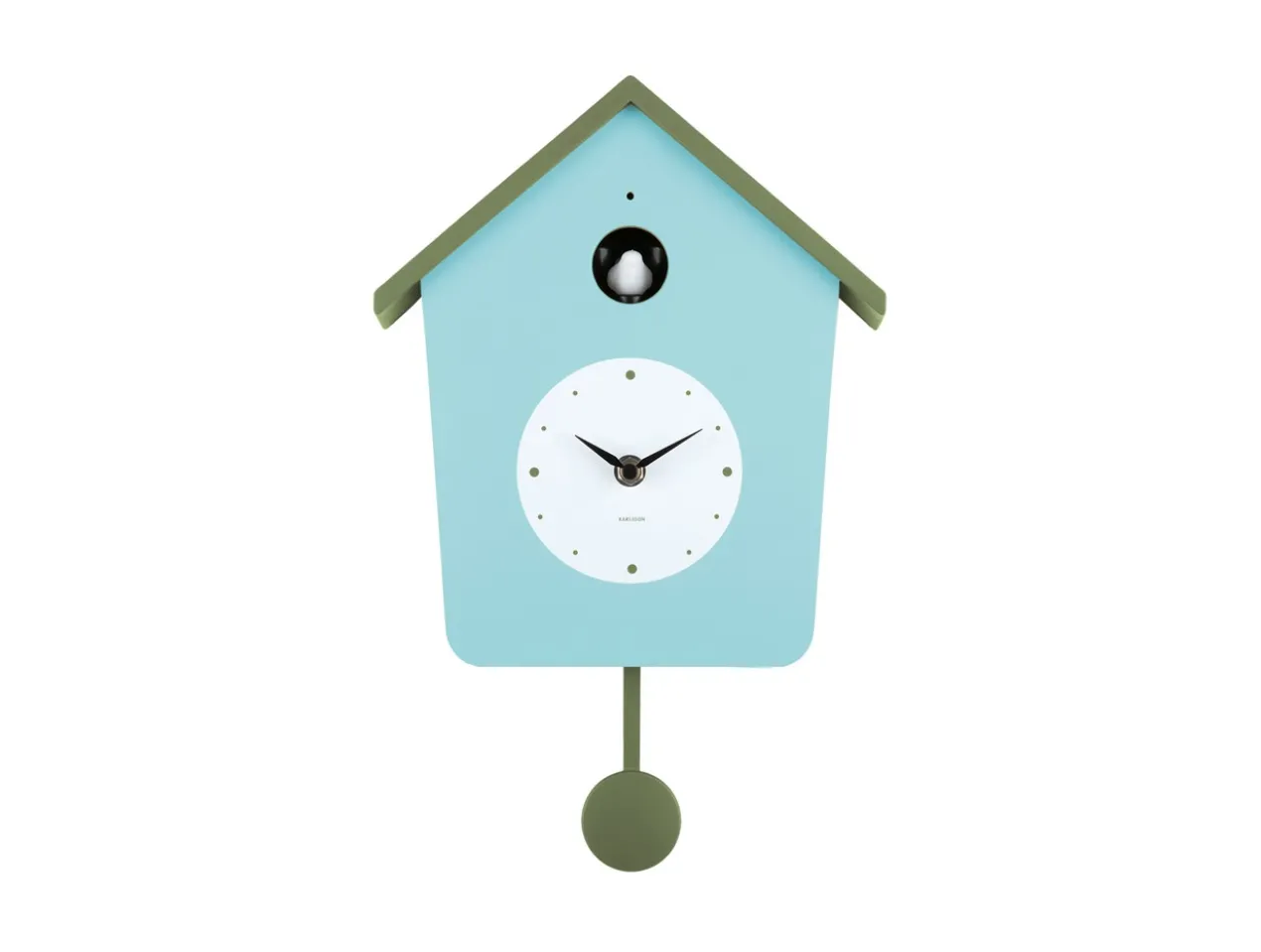Wandklok Cuckoo Light - Mistigblauw & Legergroen