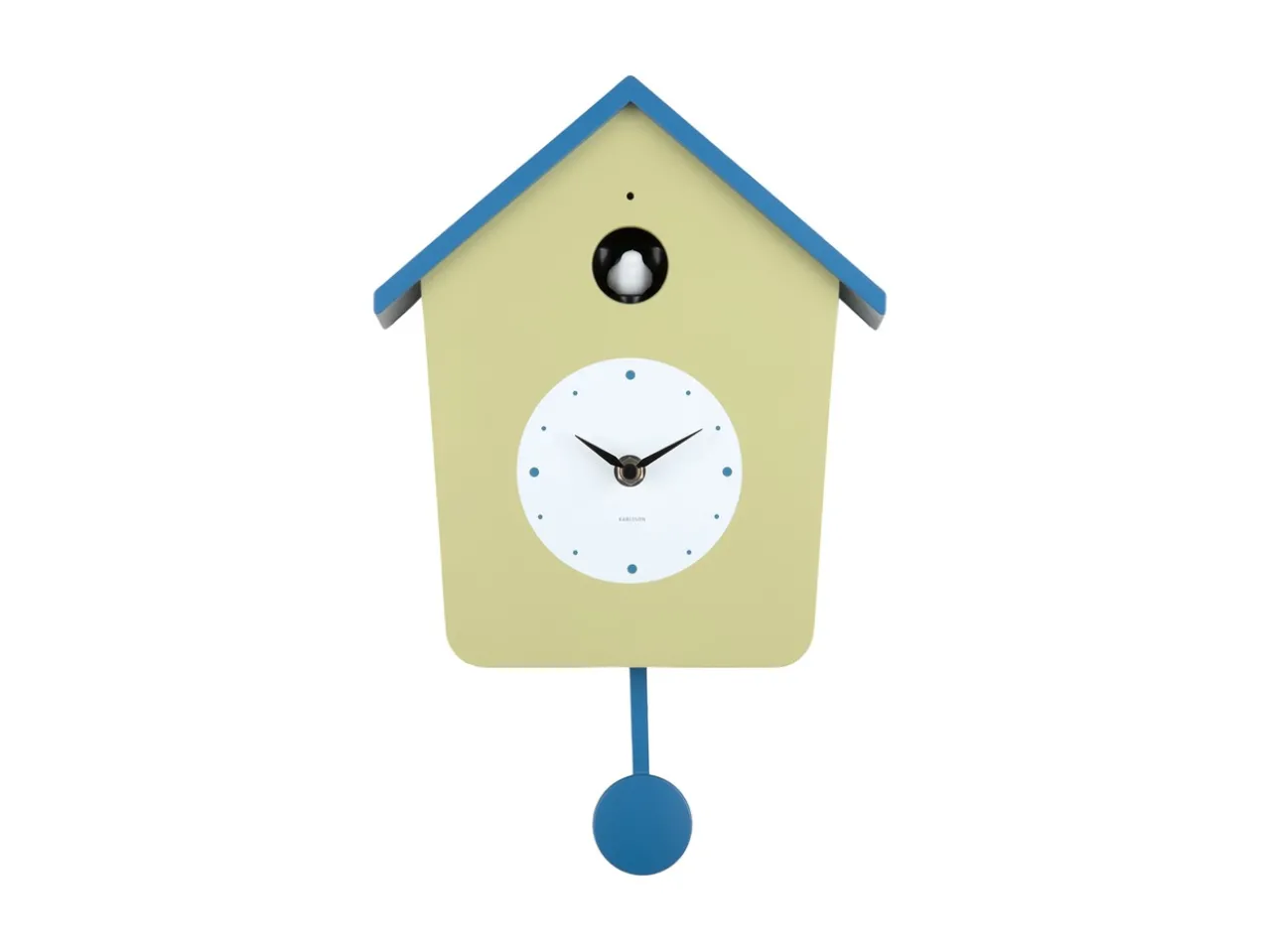 Wandklok Cuckoo Light - Theegroen & Klassiek blauw