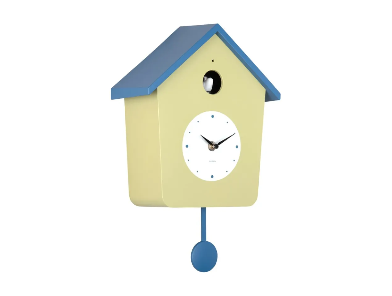 Wandklok Cuckoo Light - Theegroen & Klassiek blauw