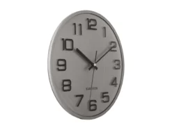 Wandklok 3D nummers Wandklok 3D Numbers silverpainted