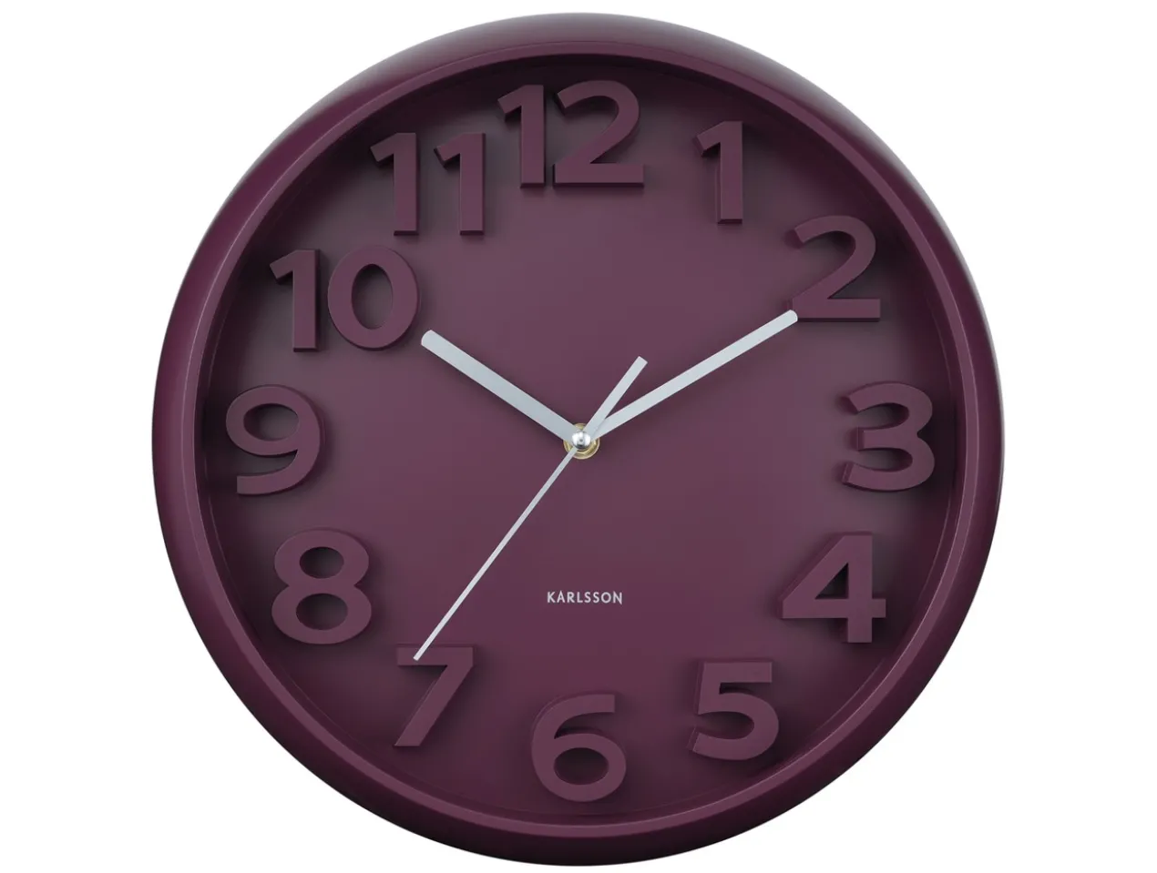 Wandklok Elevated Classic Numbers - Dark mauve
