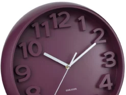 Wandklok Elevated Classic Numbers - Dark mauve