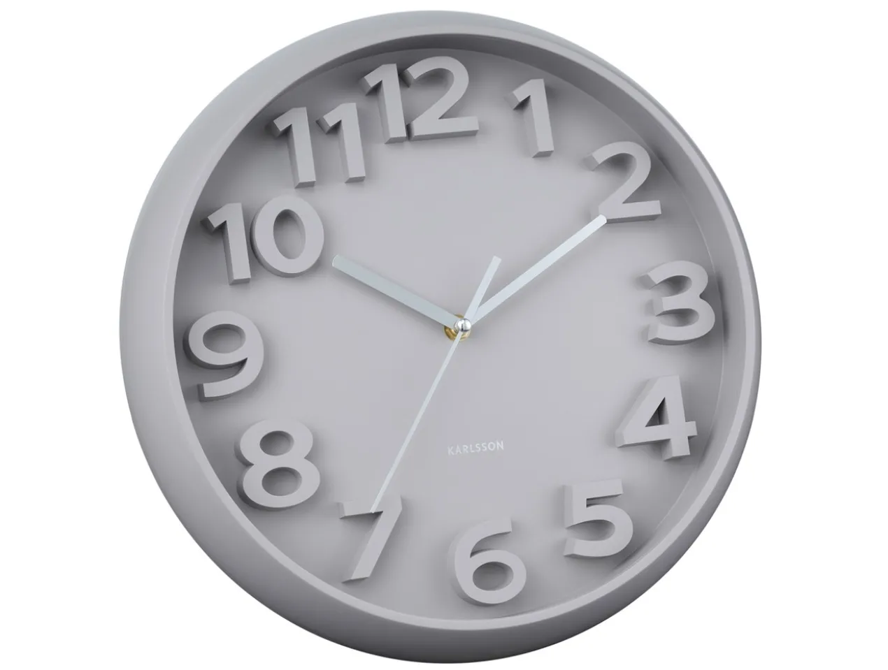 Wandklok Elevated Classic Numbers - Warmgrijs