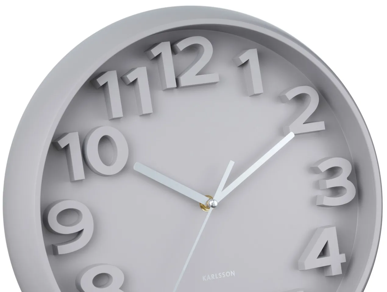 Wandklok Elevated Classic Numbers - Warmgrijs