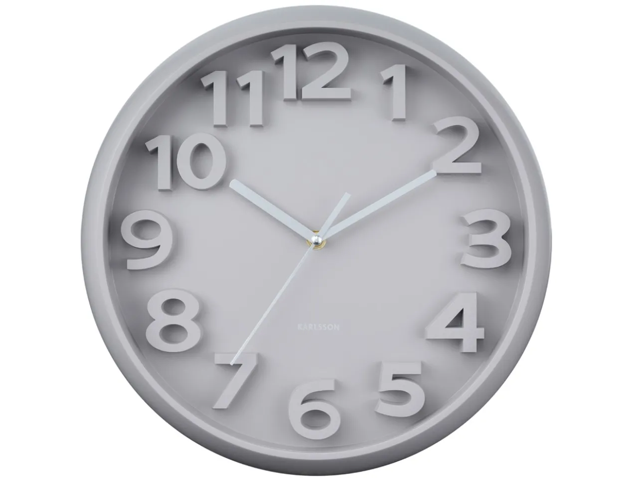 Wandklok Elevated Classic Numbers - Warmgrijs