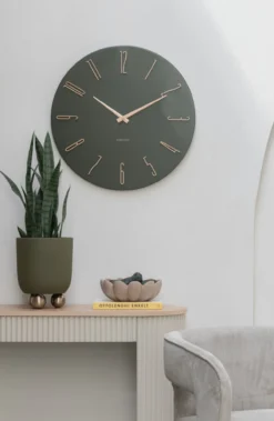 Wandklok Esmerado L luxegroen