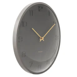 Wandklok Fuerte Dome Donkergrijs