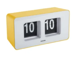 Wandklok Funky Flip - Heldergeel