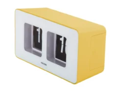 Wandklok Funky Flip - Heldergeel
