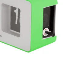 Wandklok Funky Flip - Heldergroen
