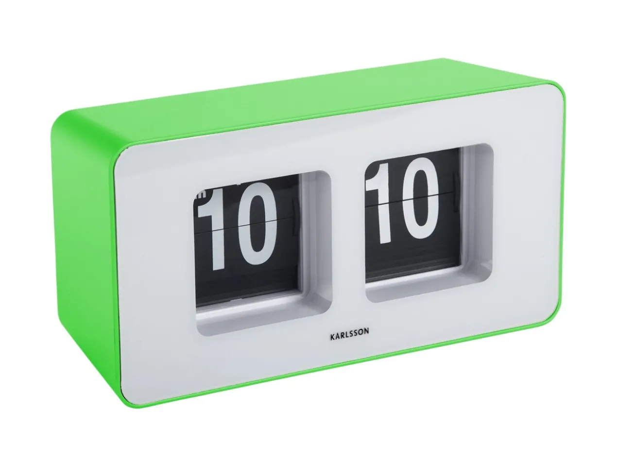 Wandklok Funky Flip - Heldergroen