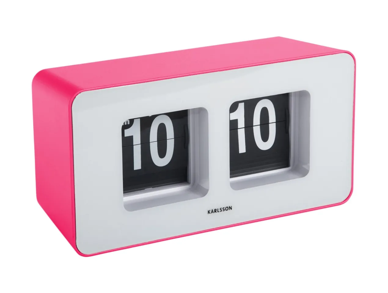 Wandklok Funky Flip - Helderroze