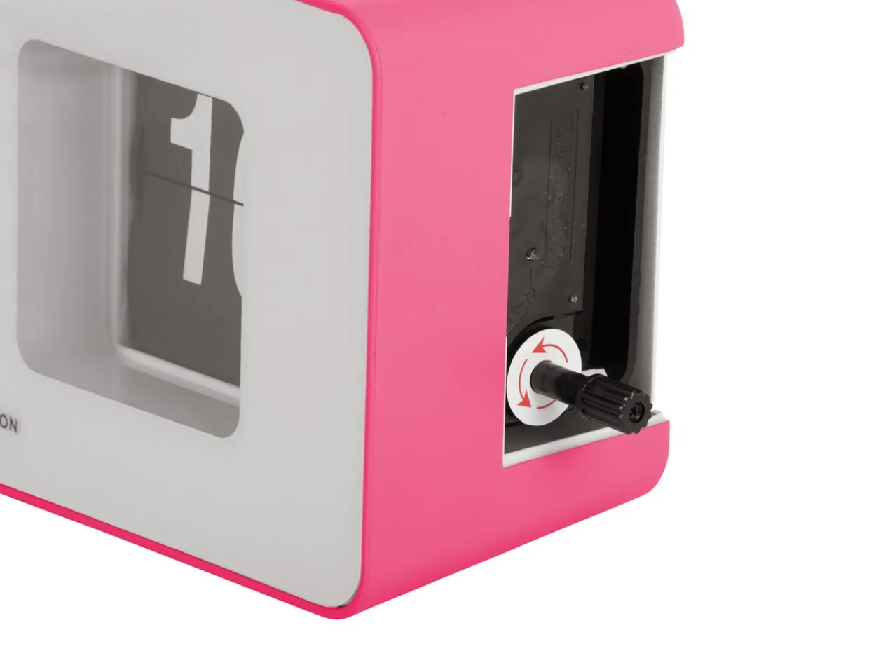 Wandklok Funky Flip - Helderroze