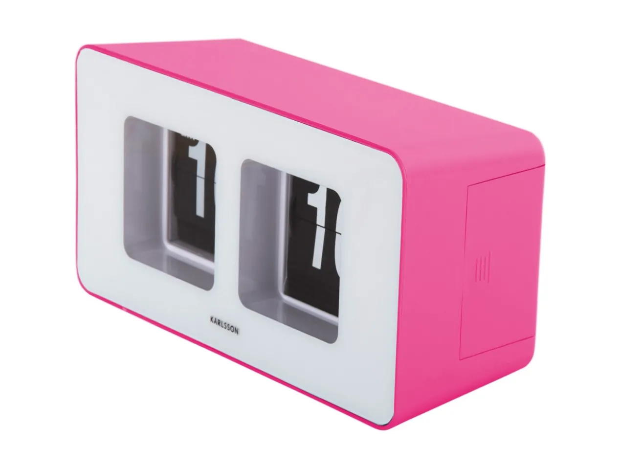 Wandklok Funky Flip - Helderroze