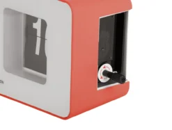 Wandklok Funky Flip - Scarlet rood