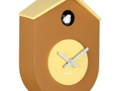 Wandklok Grato Cuckoo - geel