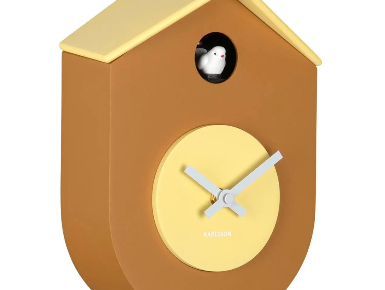 Wandklok Grato Cuckoo - geel