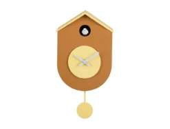 Wandklok Grato Cuckoo - geel