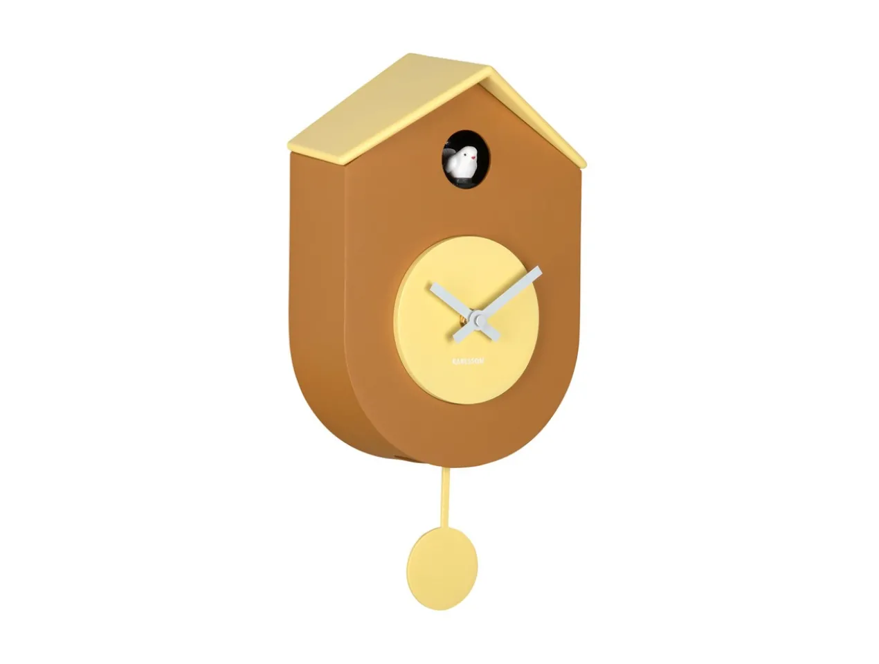 Wandklok Grato Cuckoo - geel