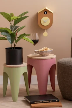 Wandklok Grato Cuckoo - Roze