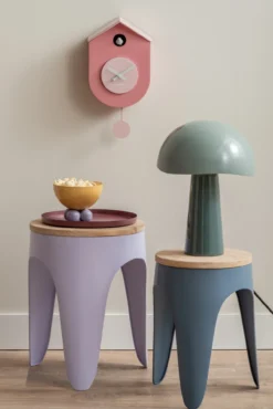 Wandklok Grato Cuckoo - Zwart & warmgrijs