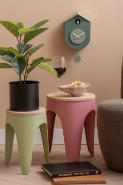 Wandklok Grato Cuckoo - Zwart & warmgrijs