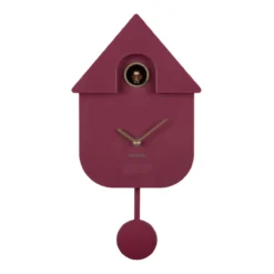 Wandklok Modern Cuckoo Oro Donkerpaars
