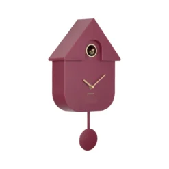 Wandklok Modern Cuckoo Oro Donkerpaars