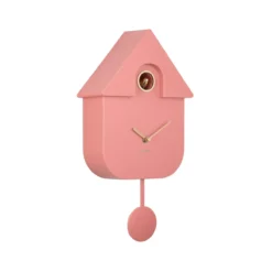 Wandklok Modern Cuckoo Oro Roze bruin