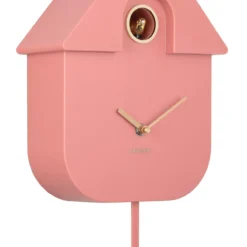Wandklok Modern Cuckoo Oro Roze bruin