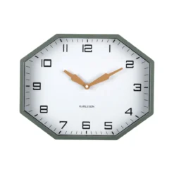 Wandklok Modern Factory Octagon Jungle groen