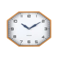 Wandklok Modern Factory Octagon Oker geel