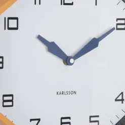 Wandklok Modern Factory Octagon Oker geel