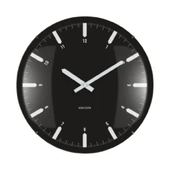 Wandklok Realista Dome Zwart
