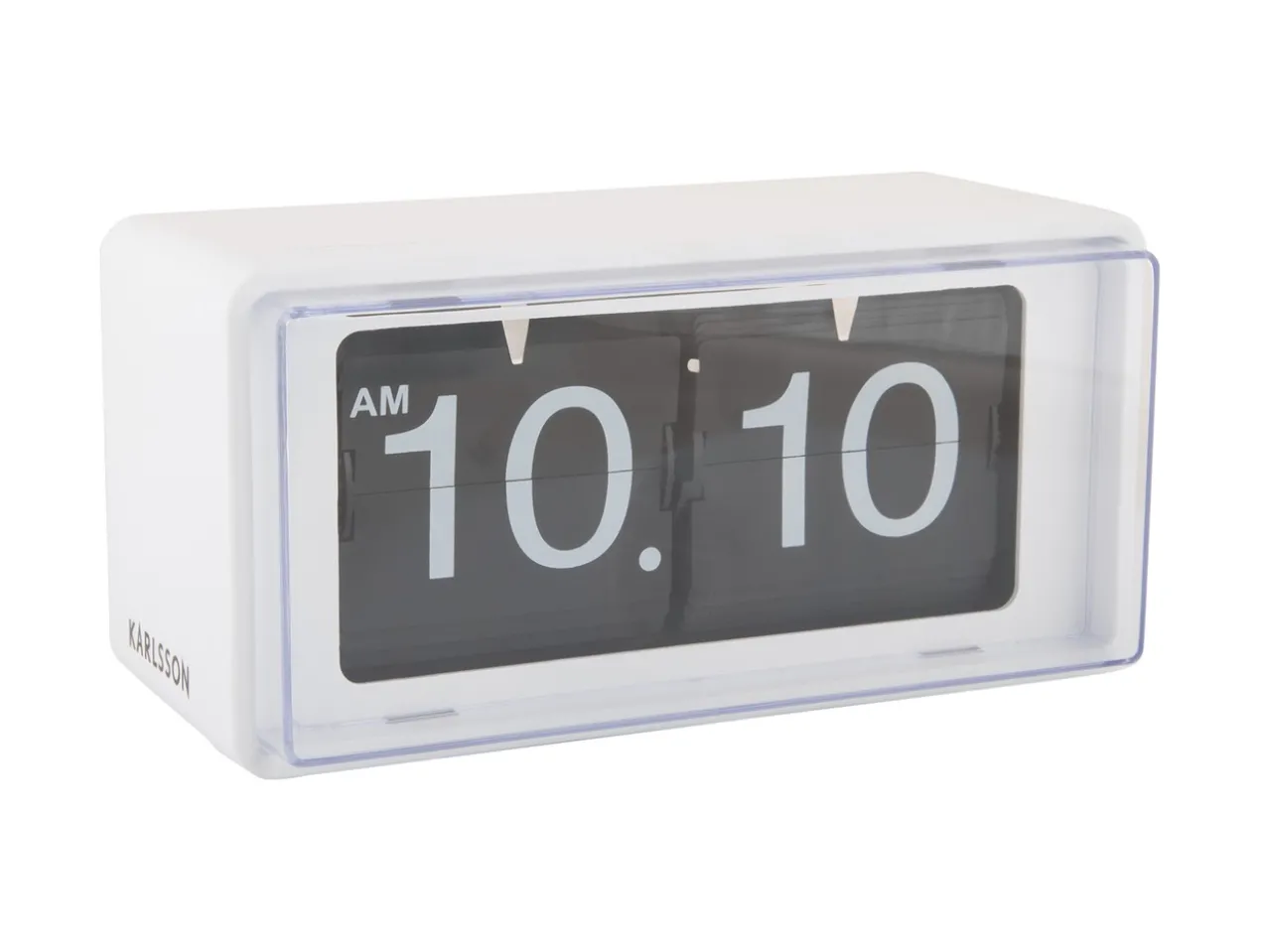 Wandklok Retro Boxed Flip - Wit
