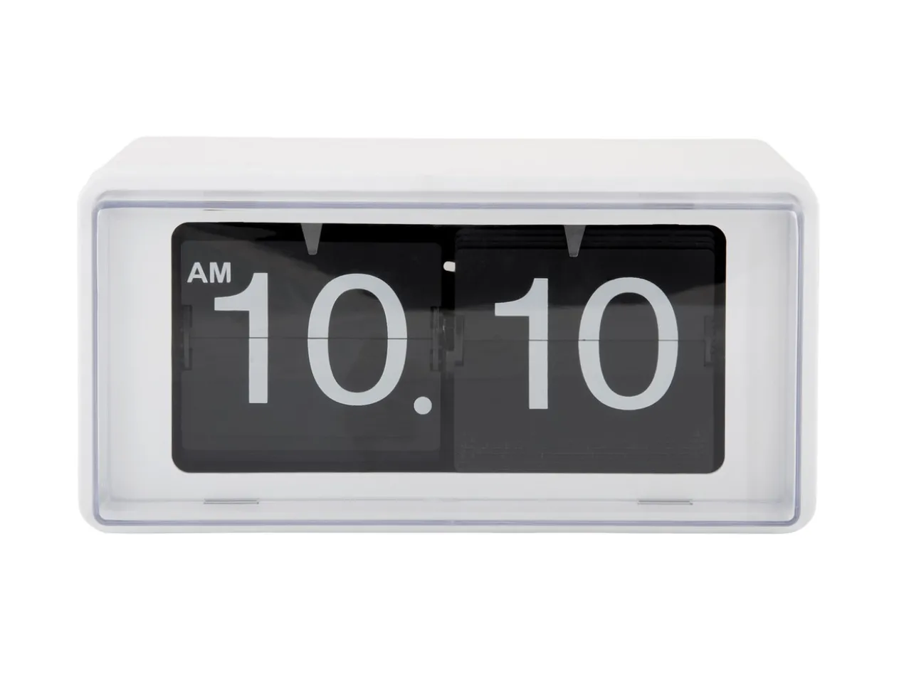 Wandklok Retro Boxed Flip - Wit