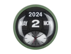 Wandklok Round Flip - Jungle groen
